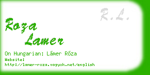 roza lamer business card