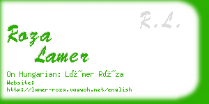 roza lamer business card